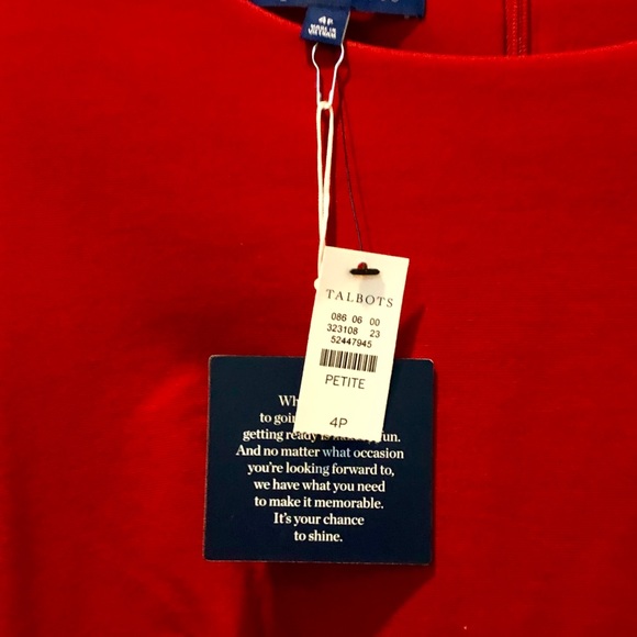 Talbots Red Shift Dress - Picture 4 of 4